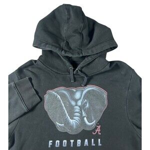 Alabama Crimson Tide Graphic Hoodie Mens Large Black Football Fanatics Y2K